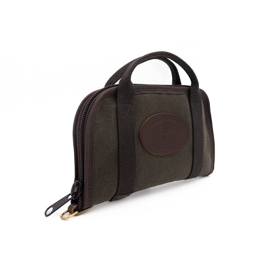 waxed canvas pistol rug side view of zipper