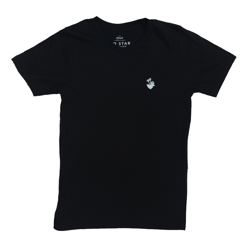 Men's Black Stacked Logo T-Shirt