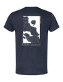 Back of BWCA T-Shirt, Knife Lake Map, Shirt Color: Tri-Steel