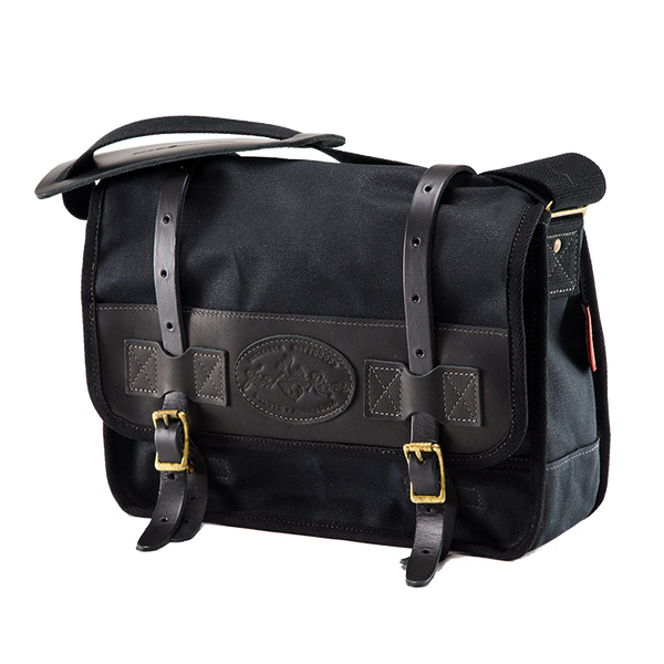 The Vintage Messenger Bag also comes in our Heritage Black waxed canvas as well. 