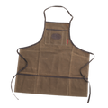 Heavy duty shop apron made with durable waxed canvas and premium cotton binding.