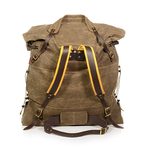 This canoe pack comes with our premium buckskin shoulder straps that are hand riveted to the pack for a strong attachment point.