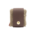 Expandable waxed canvas and leather belt pouch designed for foraging