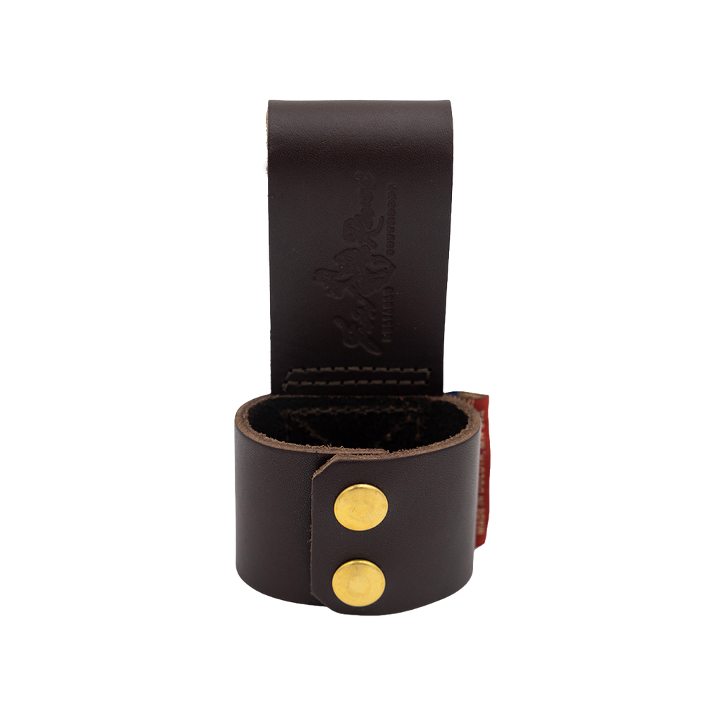 Frost River's full-grain leather axe loop that attaches to your belt. 