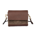 Field Tan waxed Canvas and leather shoulder bag
