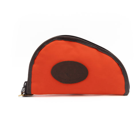 10 inch hunter orange waxed canvas pistol case