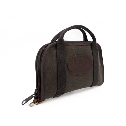 waxed canvas pistol rug side view of zipper
