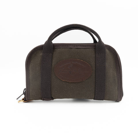 small waxed canvas pistol rug case