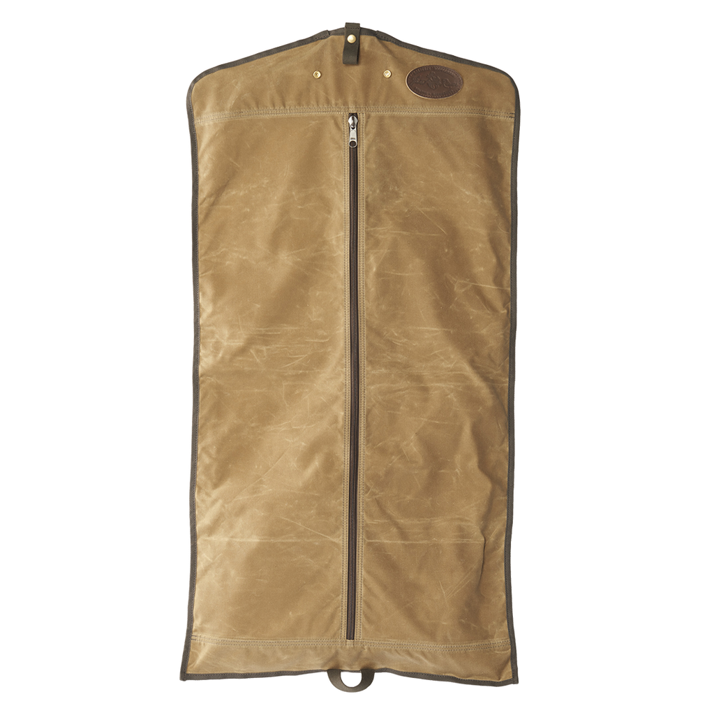 Waxed canvas garment cover crafted in Duluth, Minnesota. 