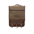 Waxed canvas and leather backpack perfect for carrying laptops and other daily essentials. 