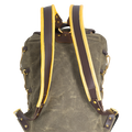 Close-up rear view of the Summit Boulder Junction Pack with Buckskin Straps. 