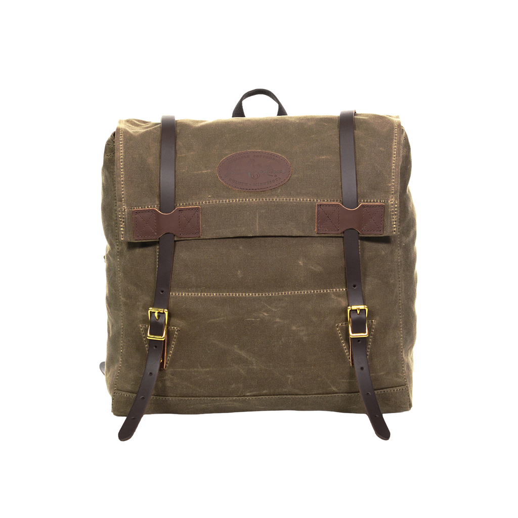 Handmade medium backpack with a secure flap closure and premium leather straps.