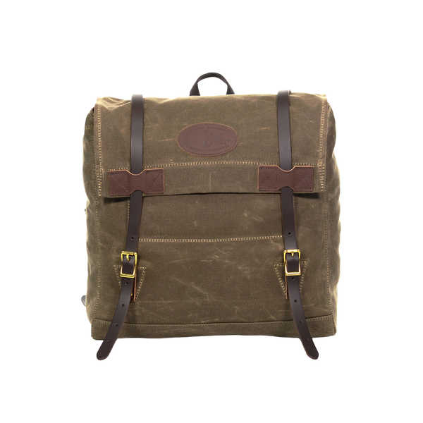 Handmade medium backpack with a secure flap closure and premium leather straps.