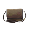 This small satchel is handcrafted out of high quality waxed canvas, premium leather, strong webbed cotton, and sold brass. 