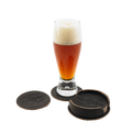 Leather coasters with a leather coaster nest