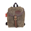 A small waxed canvas knapsack crafted in Duluth, Minnesota. 