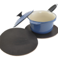 A great premium leather trivet made to protect counter tops from hot pans.