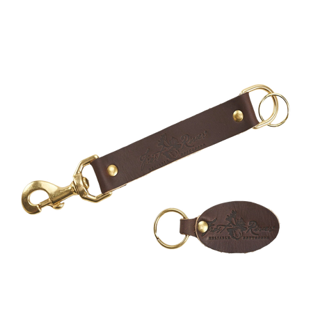 Our Keychain and Key Strap are made out of high grade premium leather and durable solid brass. With materials sourced within the USA and handcrafted in Duluth MN.