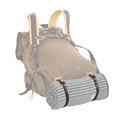 Showing how our bedroll straps attach to the Isle Royale Bushcraft Pack