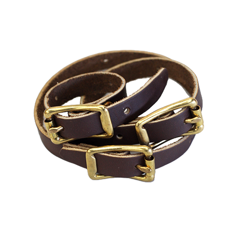 Premium leather straps to replace or add to almost any of our bike bags and packs,  made with solid brass, and premium leather.