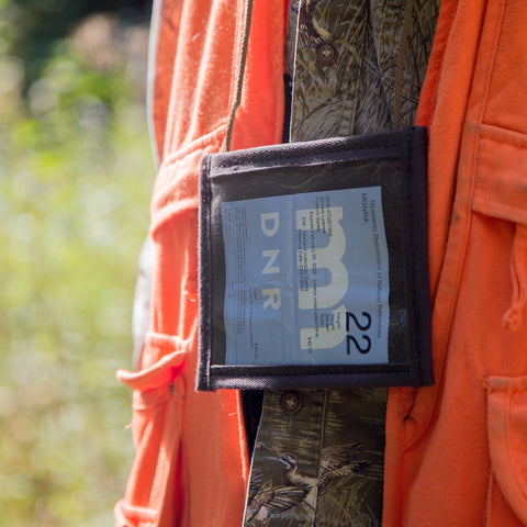 waxed canvas badge holder