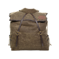 A traditionally styled and crafted waxed canvas and leather canoe pack made by the folks at Frost River. 