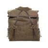 A traditionally styled and crafted waxed canvas and leather canoe pack made by the folks at Frost River. 