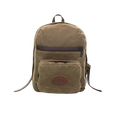 A traditional style backpack made from 18 ounce waxed canvas