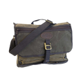 A messenger bag crafted from 18 and 10.10 waxed canvas.