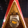 USA buckskin patch on canoe bow bag