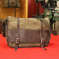 Waxed Canavs and leather messenger bag crafted by Frost River in Duluth, Minnesota