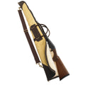 Handcrafted buckskin gun case made with premium leather, and solid brass by Frost River Trading Co.