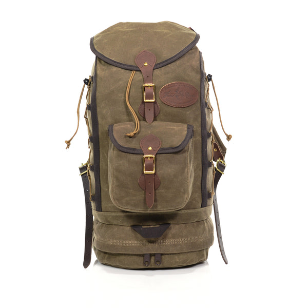 The Summit Boulder Junction pack has a cotton webbed loop at underneath the front pocket to hang or tie additional items.