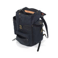 With the combination of a sinch strap at the main closure with a waxed canvas flap to cover the opening with a leather strap to secure allows this pack to securely hold a large amount of gear easily.