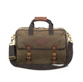 Handmade waxed canvas brief bag made by Frost River Trading Co.