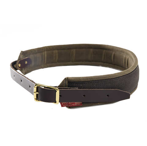 Frost River waist belts come in a padded version and a webbed cotton version.  Both handcrafted in Duluth Minnesota by Frost River.