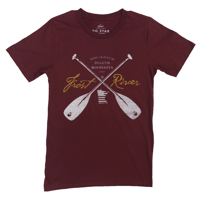 Men's Burgundy Crossed Paddles T-Shirt