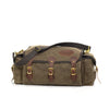 The Frost River Tackle Box is a soft sided tackle box made from durable waxed canvas and full grain leather.