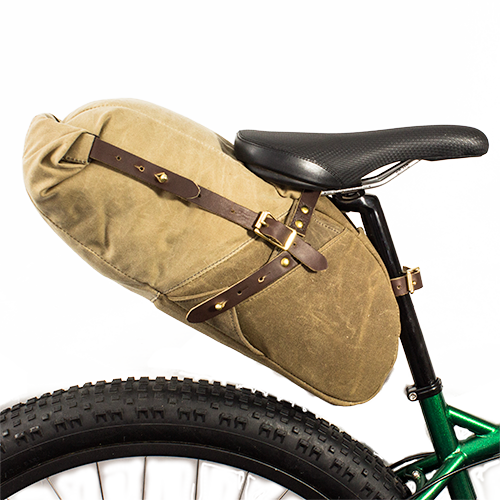 This made in the USA bike bag has the ability to expand or retract depending on how much you need to carry.