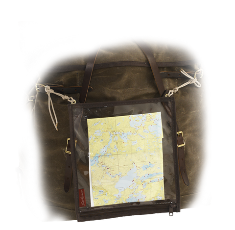 The case has solid brass grommets on the top two corner to easily attach it to your favorite pack.