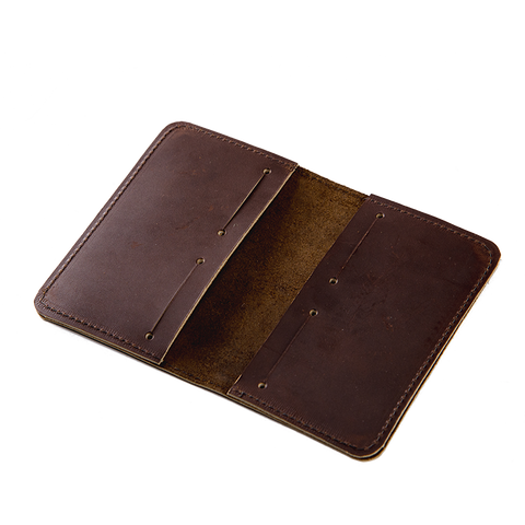 The pocket folio opens up with two pockets on each side. 
