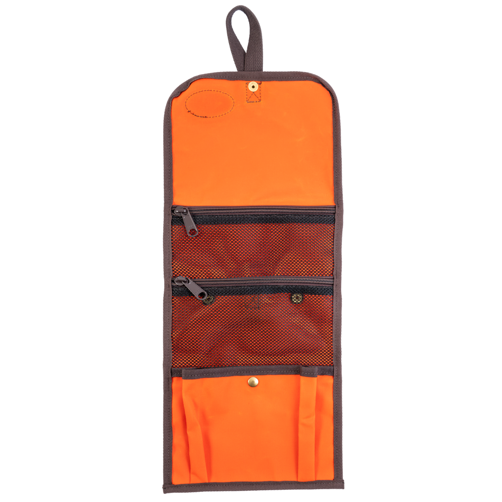 The third version comes in our hunter orange waxed canvas.