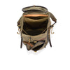 Deep main compartment with inside back slip pocket for additional storage handcrafted at Frost River Trading Co.