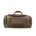 Large luggage bag, handmade from waxed canvas and premium leather.