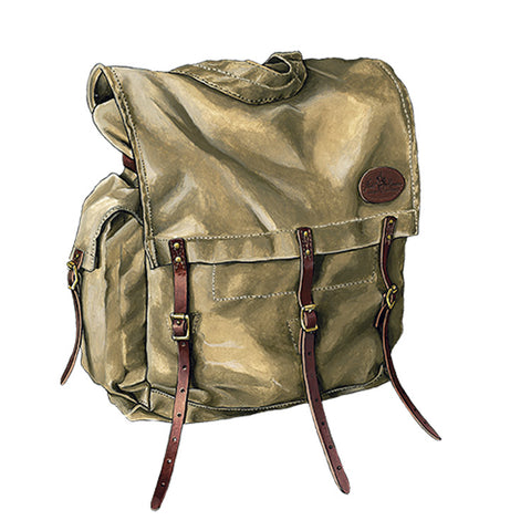 The durable and water resistant waxed canvas will protect your gear and any type of weather.