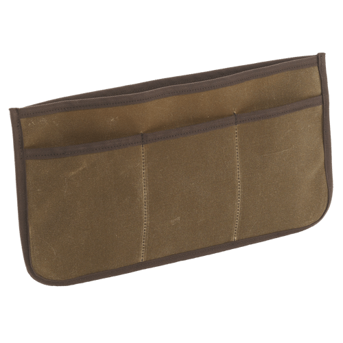 Our Insert Organizer has one large sleeve pocket with three other smaller slip sleeve pockets. Crafted out our high quality waxed canvas, premium leather, and durable webbed cotton. Materials sourced within the USA, crafted in Duluth MN, and made by Frost River Trading Co.