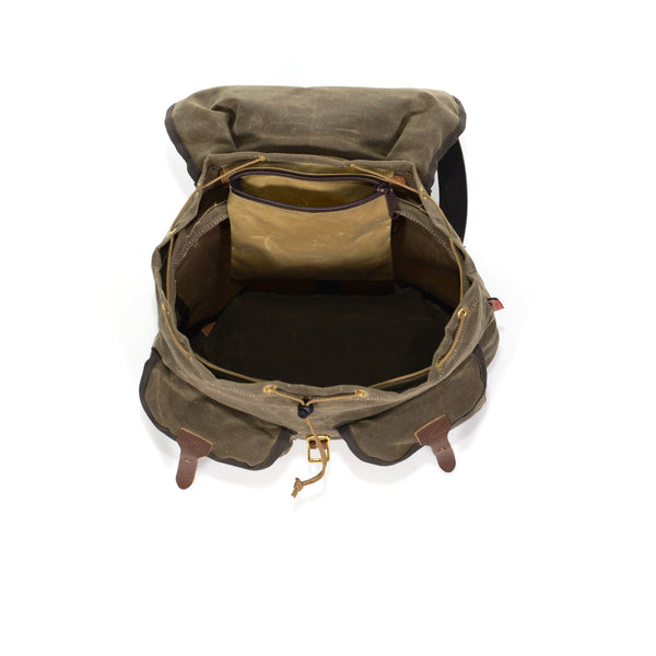 This made in the USA pack has a large main internal compartment with an internal zippered hanging pocket.