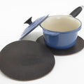 A great premium leather trivet made to protect counter tops from hot pans.