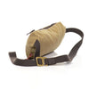 A durable solid brass G-hook attached to our webbed cotton straps make the pack easy to adjust and comfortable to wear.