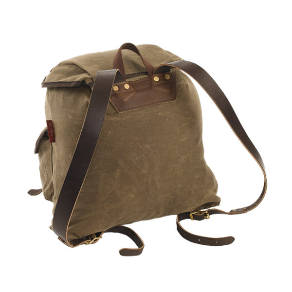 This medium sized backpack is made with premium leather shoulder straps  and a grab handle for easy on and off wear.